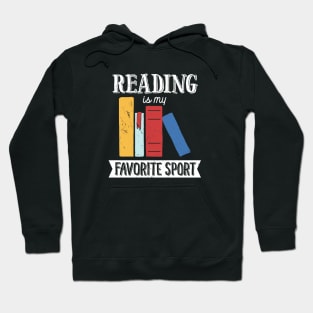 Book Lover T-Shirt Reading Is My Favorite Sport Reader Hoodie